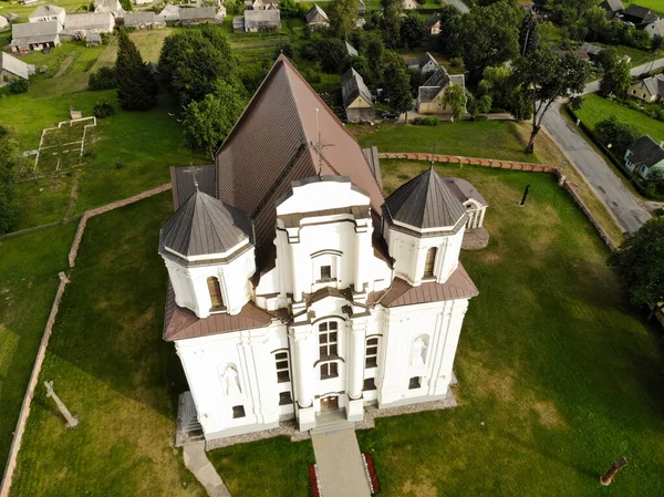 Kraziai Church Mary Imaculate Conception Air Photography Drone Kraziai Литва — стокове фото