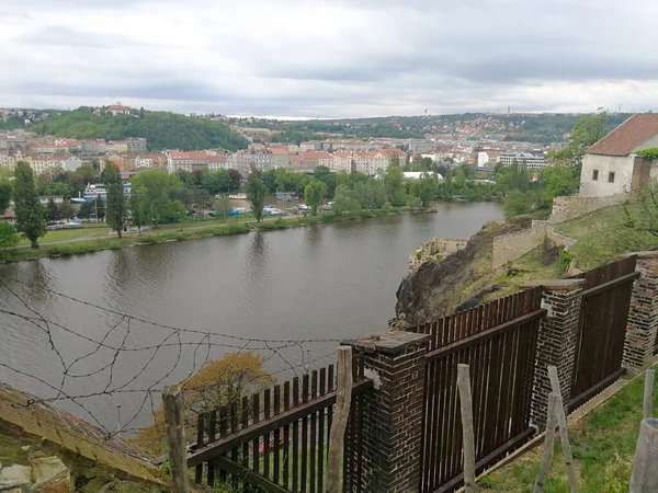 Vista Cima Rio Vltava Praga República Checa — Fotografia de Stock