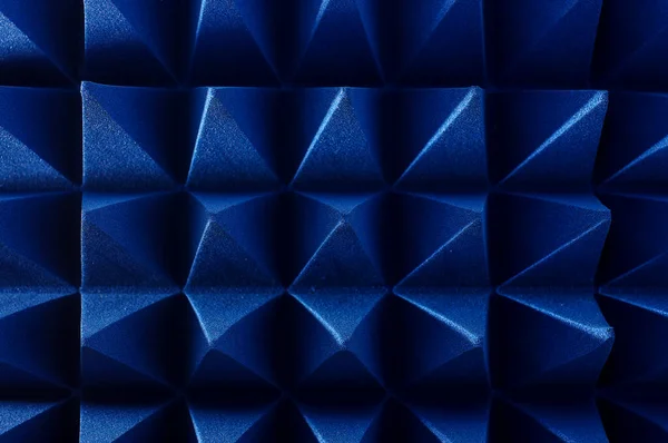 Modré Měkké Hybridní Pyramidní Mikrovlnné Radiofrekvenční Absorbéry Zblízka — Stock fotografie