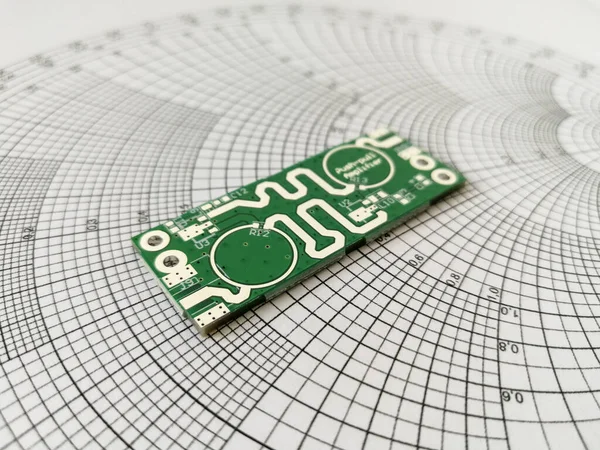 Carte Circuits Imprimés Fréquence Radio Micro Ondes Pcb Devant Carte — Photo