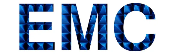 蓝色软混合金字塔式微波和射频吸收器近视 — 图库照片