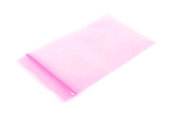 Pink Resealable Electro Static Dissipative Material Bag Electronics Medical Applications — Stock Photo, Image