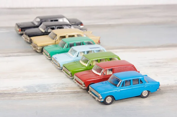 Hobby Samling Föråldrade Die Cast Bilmodeller — Stockfoto