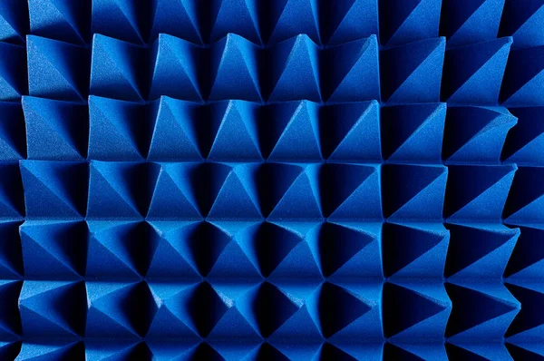 Bleu Doux Hybride Pyramidal Micro Ondes Absorbeurs Radiofréquences Fermer — Photo