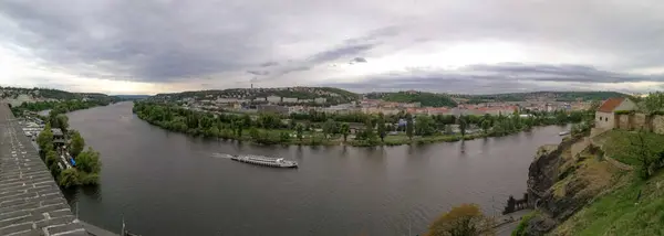 Vista Cima Rio Vltava Praga República Checa — Fotografia de Stock