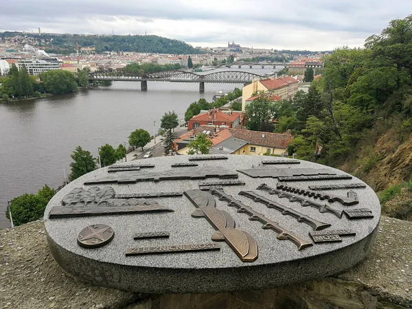 Vista Cima Rio Vltava Praga República Checa — Fotografia de Stock
