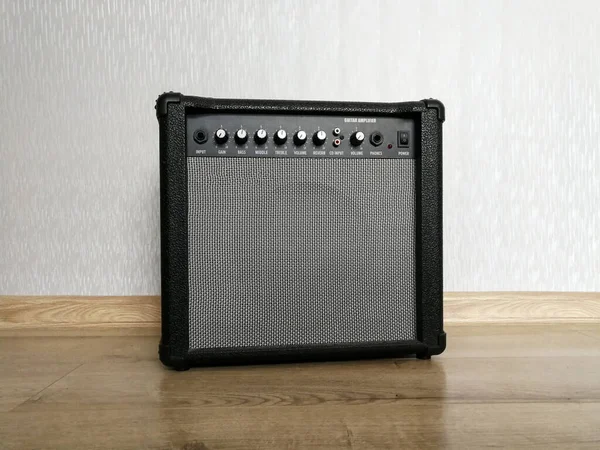 Combo Amplifier Sound Speaker Guitar Wooden Floor — Stock Photo, Image