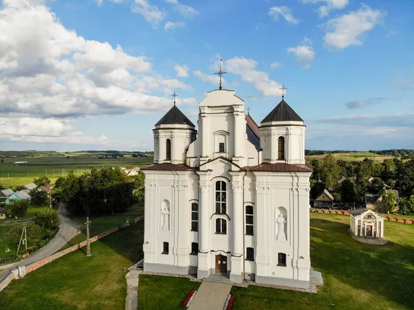 Kraziai Church Mary Imaculate Conception Air Photography Drone Kraziai Литва — стокове фото