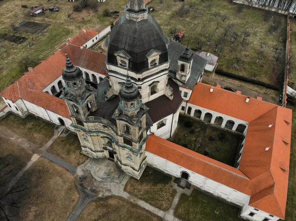 Pazaislis Monastery Old Baroque Building Aerial View Kaunas Lithuania — стокове фото