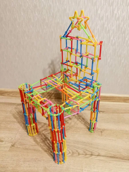 Silla Diseño Creativo Constructor Juguete Plástico — Foto de Stock