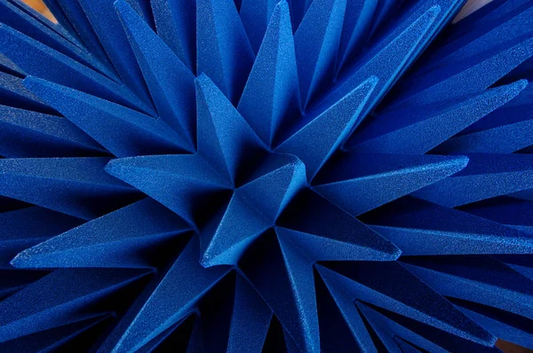Modré Měkké Hybridní Pyramidní Mikrovlnné Radiofrekvenční Absorbéry Zblízka — Stock fotografie