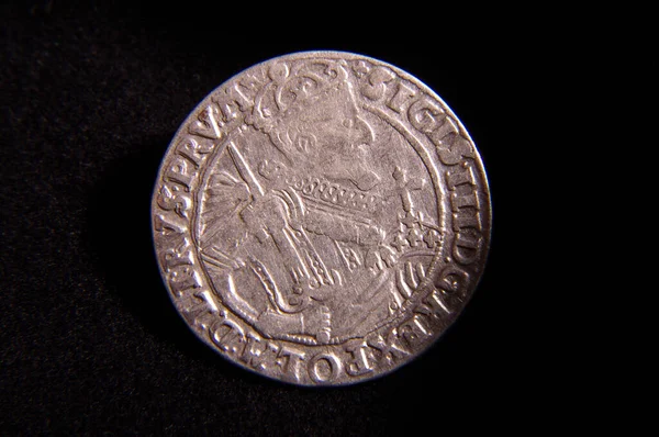 Gran Ducado Lituania Moneda Plata Ldk Zigmundas Vaza Iii Ort —  Fotos de Stock