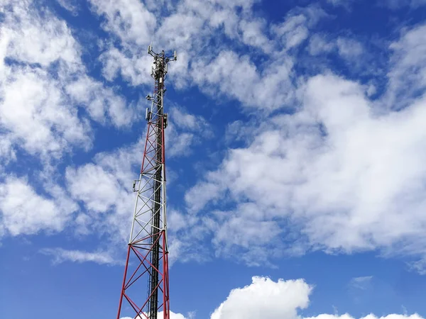 Základnová Stanice Gsm Global System Mobile Communication Opakovací Věž Před — Stock fotografie