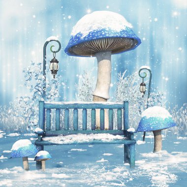Kış fairytale sahne