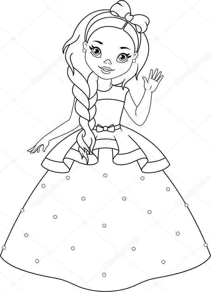 Kleine prinses kleurplaat — Stockvector © Malyaka #146457539