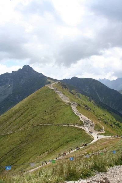 Verano Montaña Tatra Polonia Vista Desde Kasprowy Wierch Hasta Swinica — Foto de Stock