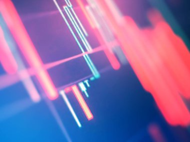 Durgunluğu çökert. Kırmızı ekran ekranına iniyorum. Finansal veriler - borsa - kırmızı ekran kayıpları simgeliyor.