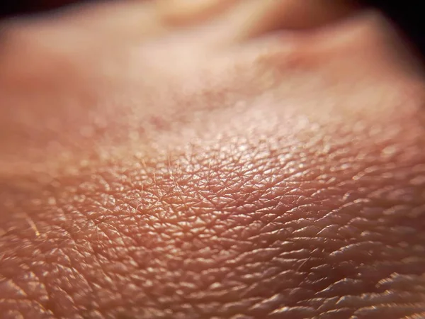 Human Skin Texture Close Macro Brown Young Person Clean Skin — Stock Photo, Image