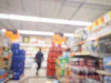 Süpermarket Bokeh ile bulanık arkaplan