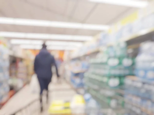 Supermarket Rozmazané Pozadí Bokeh — Stock fotografie