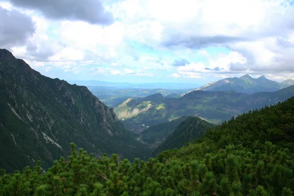 Krásná Zelená Krajina Tatranských Hor Horské Pásmo Polsku — Stock fotografie