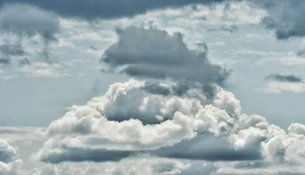 Textuur Van Grijs Dramatische Bewolkte Lucht — Stockfoto