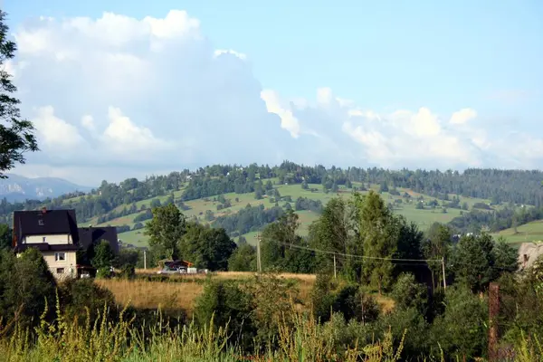 Widok Szczytów Górskich Tatrach Europa Polska — Zdjęcie stockowe