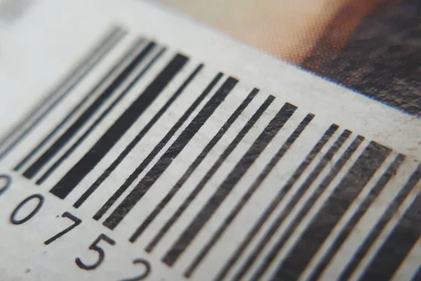 Close Shot Barcode Black White Soft Focus — Stock Photo, Image