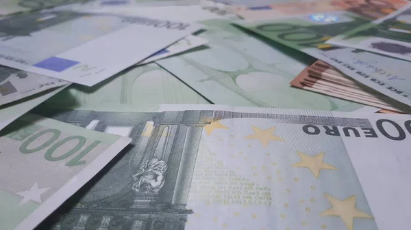 Pile Papier Monnaie Euro Dans Cadre Système Commercial — Photo