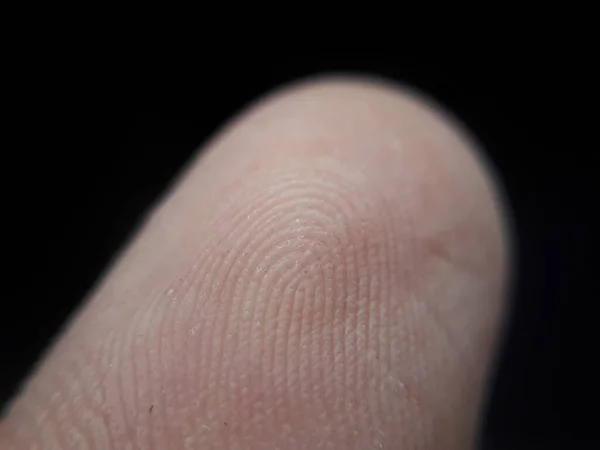 Ujjlenyomat Vezérlőüvegre Támaszkodik Biometrikus Letapogatáshoz Emberi Ujjlenyomatok Alapján Történő Felügyelet — Stock Fotó