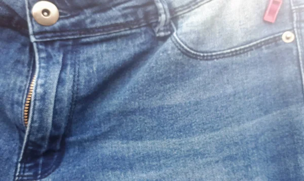 蓝色牛仔裤的背景质地模糊不清 背景结构 — 图库照片