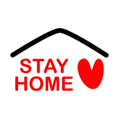 Evde kal ve güvende ol. Hükümetin kısıtlamaları. Coronavirus salgını, karantina ve evden çıkma yasağı. Salgınlara ve virüse karşı savaş. Vektör arkaplanı.