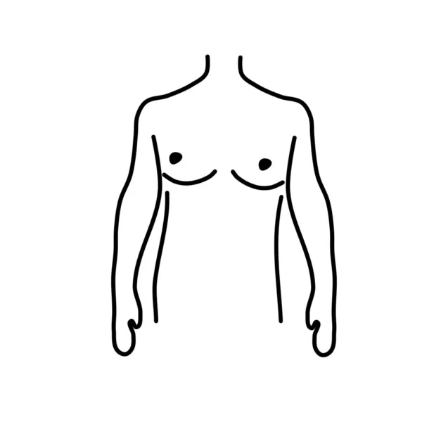 Sketch Woman Body Vector Drawing Girl Naked Contour Sexy Person — Stock Vector