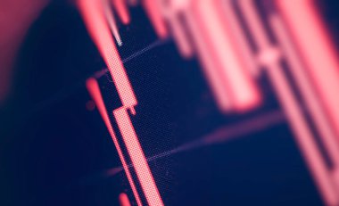 Red Stock Fiyat Çizelgesi. Kriz ve finansal kriz grafiği. İflas ve başarısızlık monitörü raporu, koronavirüs, salgın, 