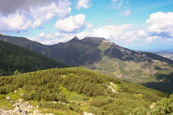 Vistas Montaña Verano Paisaje Aire Libre Con Cordillera Europa Polonia — Foto de Stock