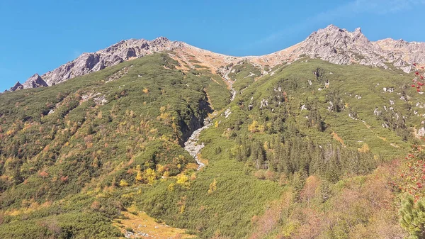 Paisagem Montanhosa Polónia Europa Rochas Nas Montanhas Tatra — Fotografia de Stock