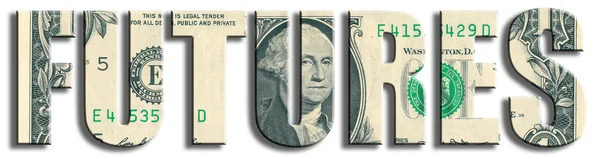 Futuros - tipo de instrumento financiero. Textura del dólar estadounidense . —  Fotos de Stock