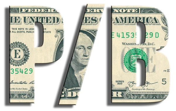 Precio a valor contable. Textura del dólar estadounidense . — Foto de Stock