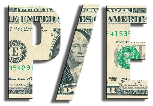 Prezzo al guadagno. Struttura del dollaro USA . — Foto Stock
