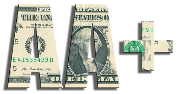 Aa + 신용 등급입니다. 미국 달러 텍스처. — 스톡 사진
