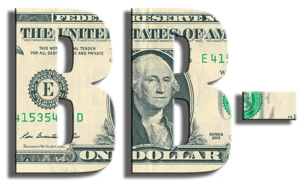 BB- Credit Rating. US Dollar texture. — Stock Photo, Image