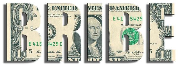 Bribe. US Dollar texture. — Stock Photo, Image