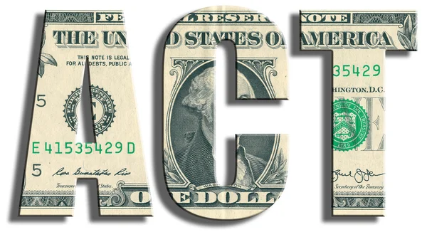 ACT - Impôt avancé des sociétés. Texture dollar américain . — Photo