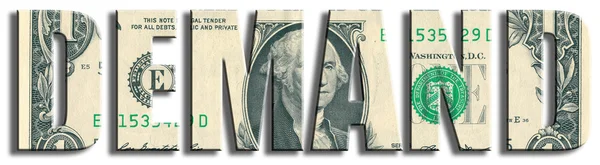 Demand. US Dollar texture. — Stock Photo, Image