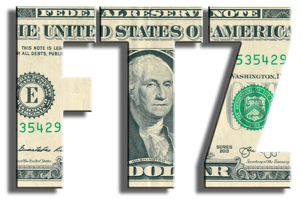 FTZ - Зона свободной торговли. Текстура доллара США . Лицензионные Стоковые Фото