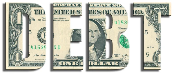 La dette. Texture dollar américain . — Photo