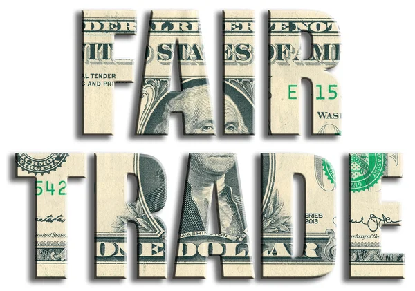 Fair Trade. US Dollar texture. — Stock Photo, Image