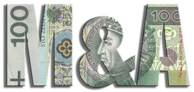 M ve A - birleşme ve satın almalar. En düşük PLN veya Polonya Zlotisi doku.