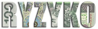 Ryzyko - Risk. En düşük PLN veya Polonya Zlotisi doku.