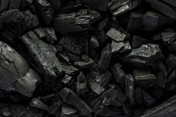 Black coal mineral background. Coal pattern
